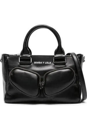 Bimba y Lola Medium Pocket leather tote bag
