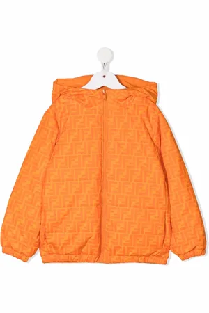 Fendi Padded logo-print coat