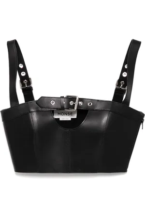 MONSE Buckled leather top