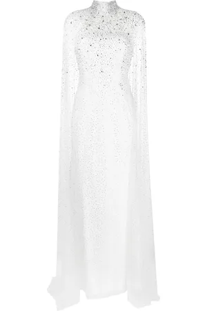 Jenny Packham Ingrid crystal-embellished gown dress