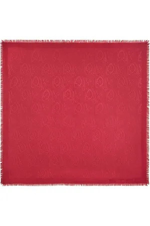 Etro Frayed paisley-jacquard shawl