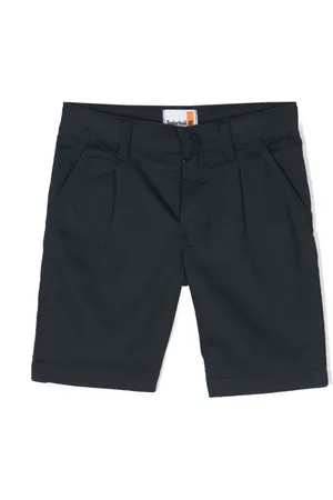 Timberland Logo-appliqué gabardine shorts