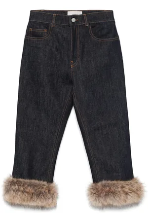 COPERNI Faux-fur trim jeans