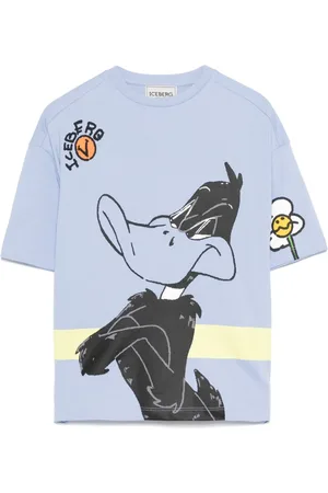 Iceberg Daffy Duck-print cotton T-shirt