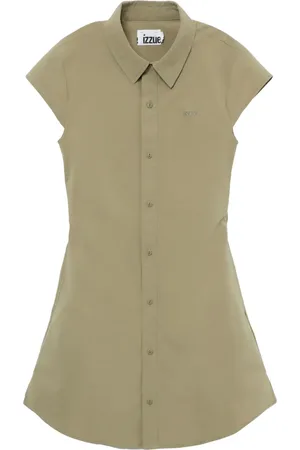 Izzue Logo-embroidered shirt dress