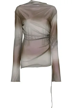 Jade Cropper Draped long-sleeve top
