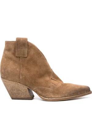 Elena Iachi 65mm suede panelled ankle boots