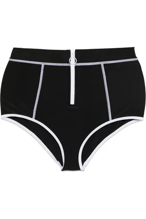 Duskii High-waisted zipped swim bottom