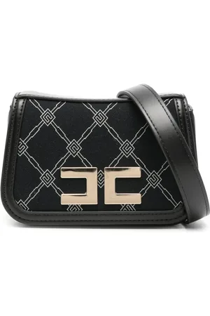 Elisabetta Franchi Monogram-pattern cross body bag