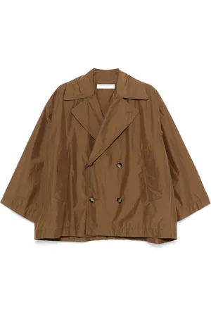 Serafini Crinkled trench jacket
