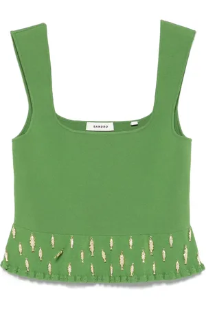 Sandro Fish-pendants embellished top