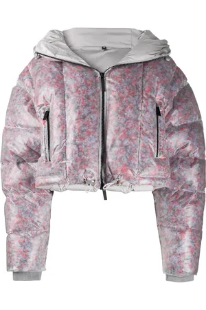 Alexander McQueen Cropped transparent padded jacket