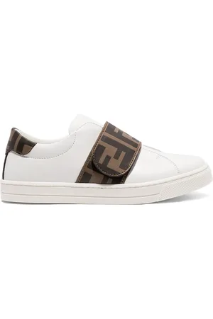 Fendi Logo-print slip-on leather sneakers