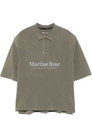 MARTINE ROSE Logo-print polo shirt