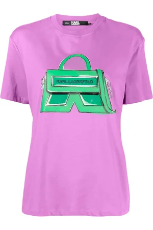 Karl Lagerfeld Ikon K bag-print cotton T-shirt