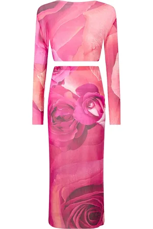 Roberto Cavalli Rose-print skirt