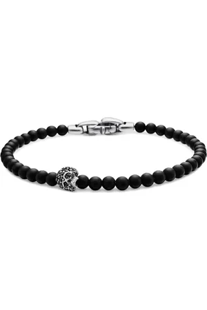 David Yurman Sterling silver Memento Mori Skull bracelet (4mm)