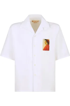 Marni Graphic-embroidered short-sleeve shirt