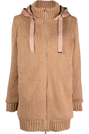 HERNO Padded-panel knitted jacket
