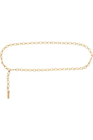 NILI LOTAN Logo-engraved chain-link belt