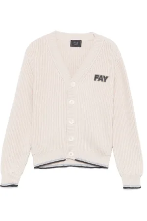 FAY Logo-patch cardigan