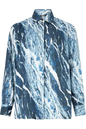Roberto Cavalli Marble-print shirt