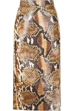 Roberto Cavalli Reptile-skin effect skirt