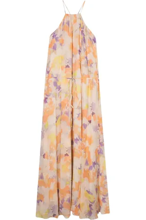 Patrizia Pepe Abstract-pattern logo-plaque dress