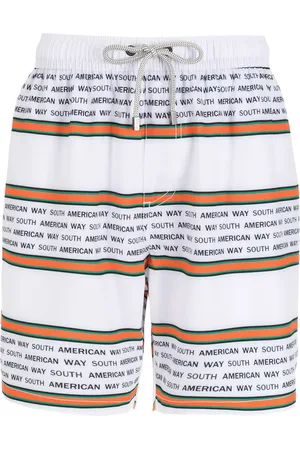 AMIR SLAMA Striped drawstring swim shorts