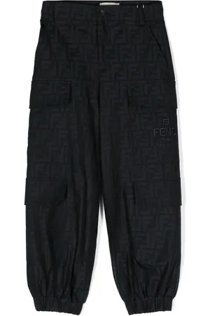 Fendi FF-motif mid-rise tapered trousers
