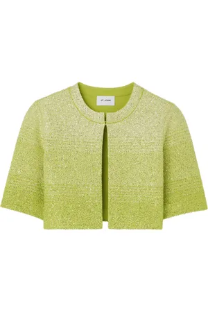 ST. JOHN Sequin-embellished knitted jacket