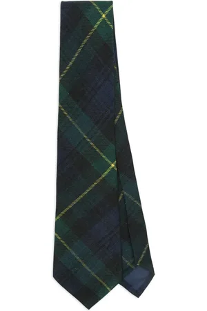Ralph Lauren Plaid-pattern linen tie