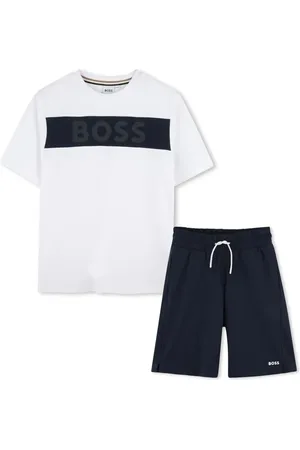HUGO BOSS Cotton t-shirt and bermuda shorts set