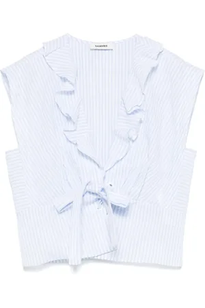 Sandro Striped crop top