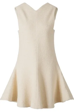 Khaite V-back flared skater dress