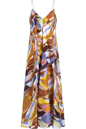 Marie Oliver Levine abstract-print maxi dress