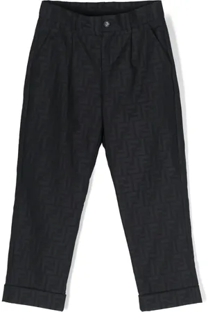 Fendi FF-print cotton tailored trousers