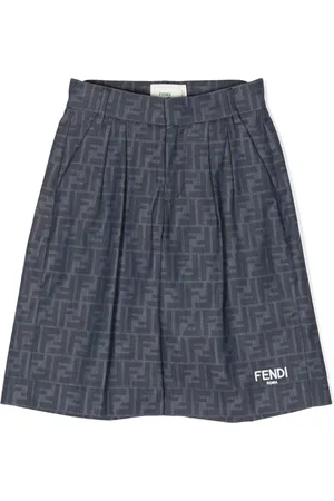 Fendi FF logo-print cotton shorts