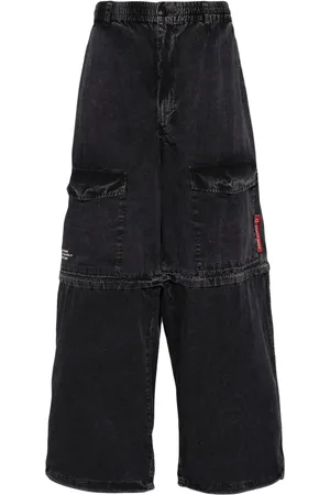 Izzue Garment-dyed wide-leg trousers