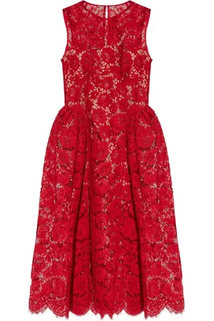 Self-Portrait Lace-overlay dress