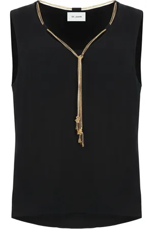 ST. JOHN Chain-detail tank top