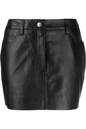 REMAIN Leather straight miniskirt