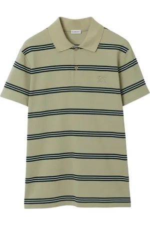 Burberry Striped cotton polo shirt