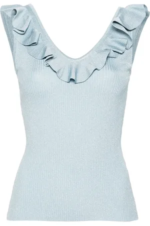 ZIMMERMANN Waverly lurex-detail ribbed top