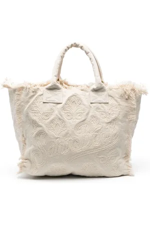 MC2 SAINT BARTH Vanity embroidered beach bag