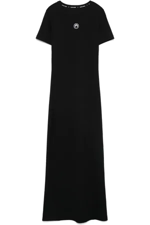 Marine Serre Crescent Moon-embroidery maxi dress