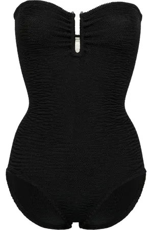 Para Mi Frida strapless seersucker swimsuit