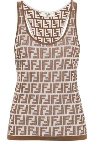 Fendi FF-jacquard knitted top