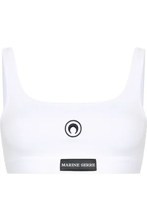 Marine Serre Crescent Moon-embroidered bra