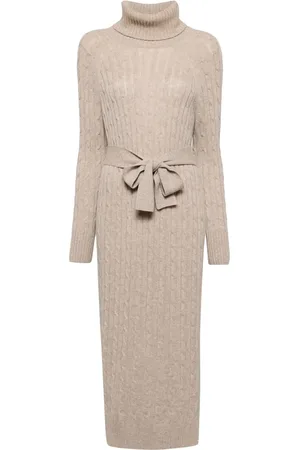 N.PEAL Cable-knit cashmere dress